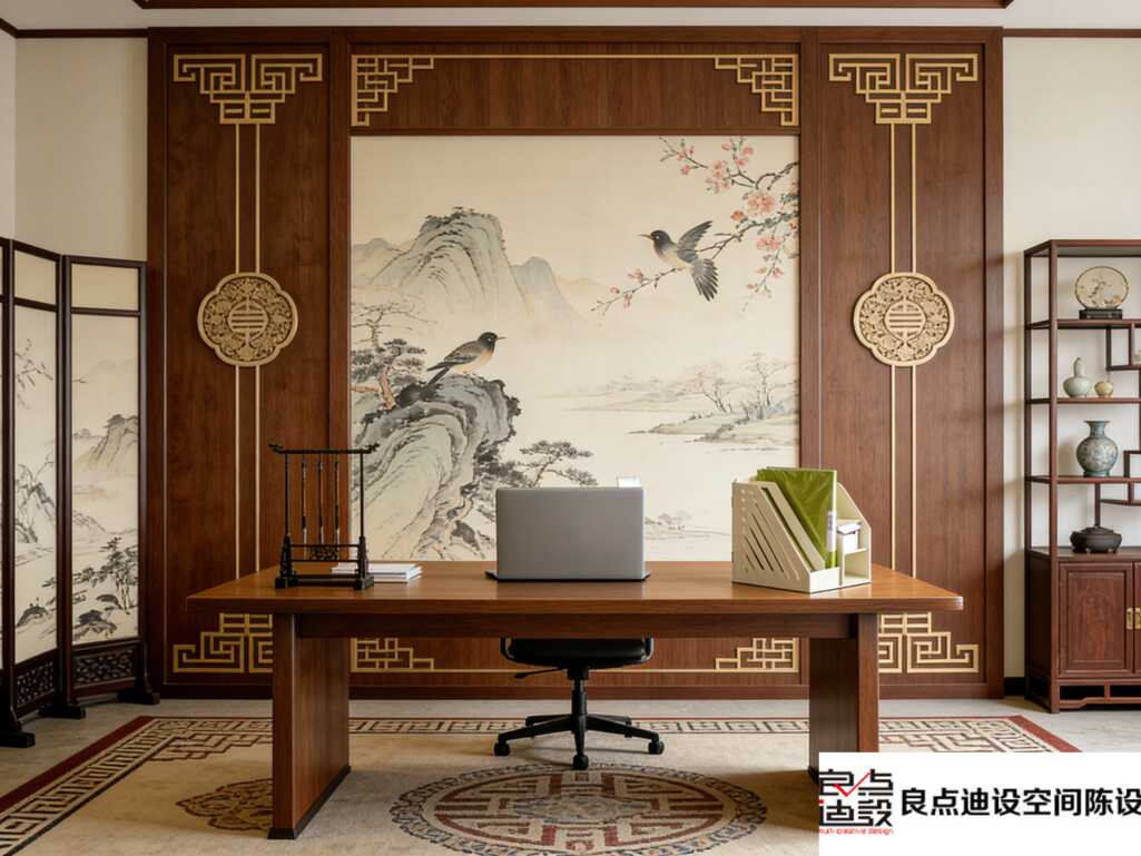 新中式办公室软装设计太绝了!古典美学和现代办公的神仙CP